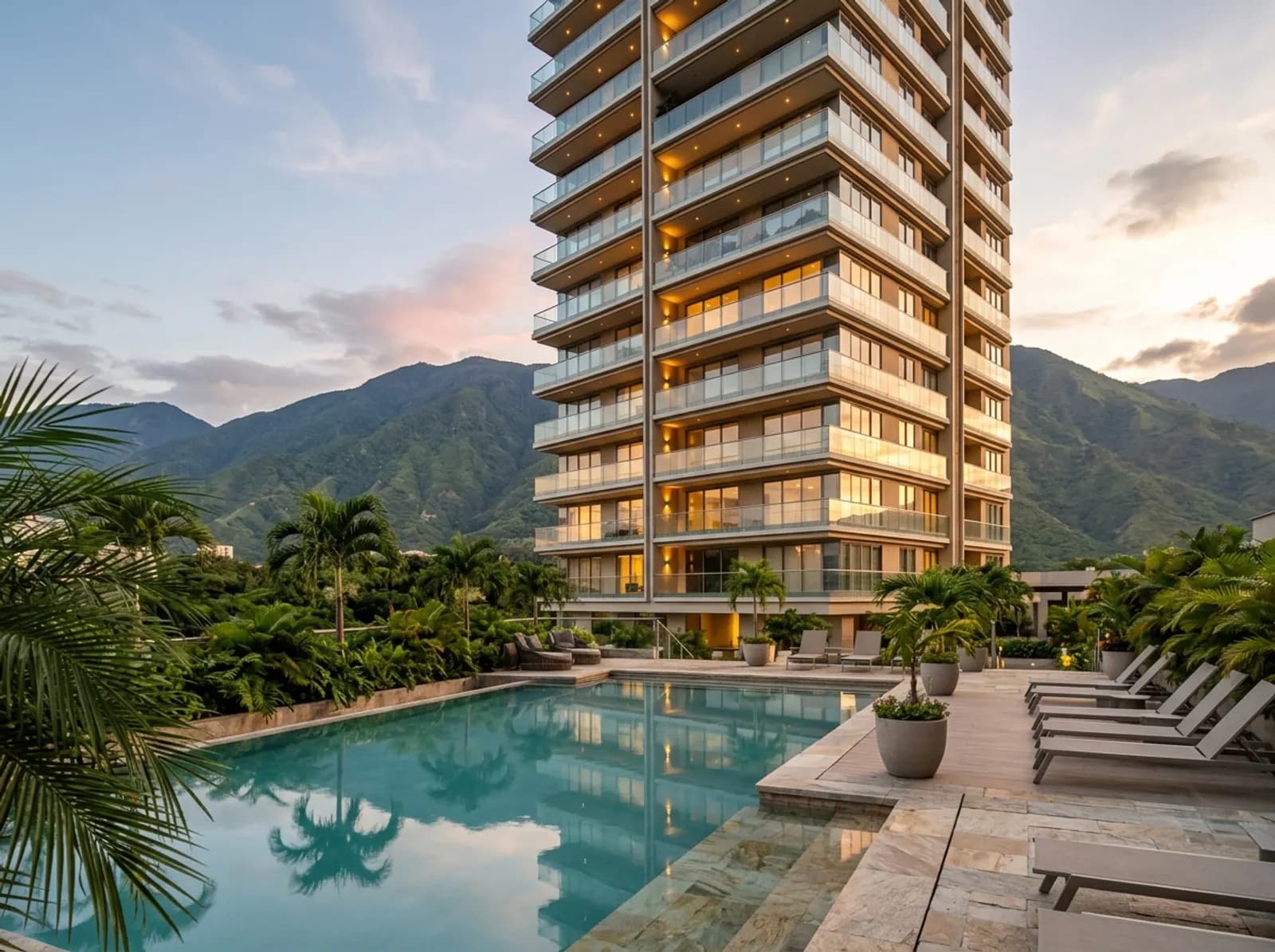 Edificio residencial moderno al atardecer administrado con OrdoZenit